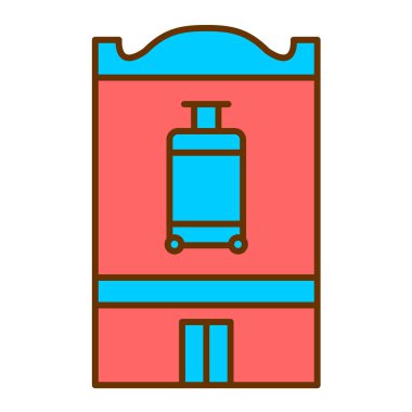 seyahat bagaj ikonu vektör illüstrasyonu