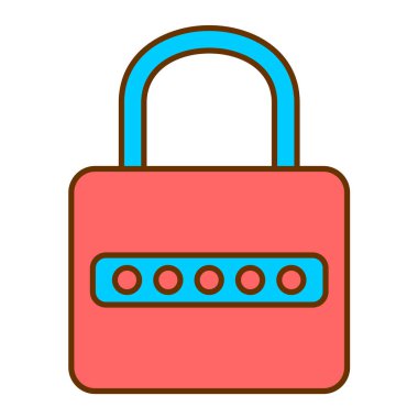 asma kilit ikon vektör çizimi