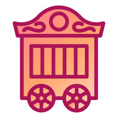 El arabası. Web simgesi basit illüstrasyon