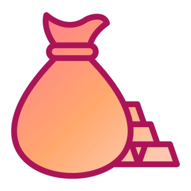 para çantası düz vektör simgesi