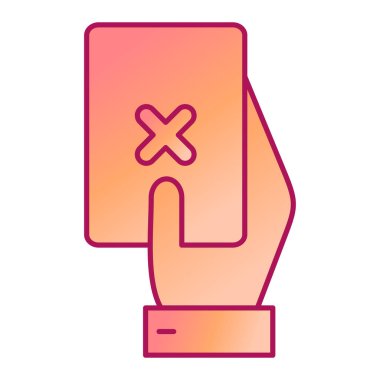 Yıldız ikonuyla el ele tutuşmak. İzole ve düz çizim. vektör grafiği