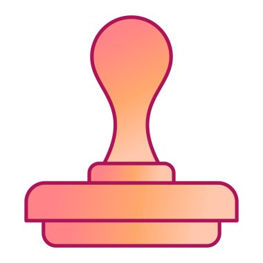 mühür ve saplı pul, vektör illüstrasyonu