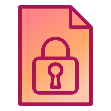 Güvenli Dosya. Basit illüstrasyon