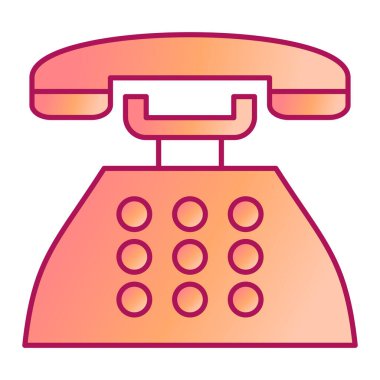 Telefonunuz var. Web simgesi basit illüstrasyon