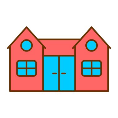 Ev. Web simgesi vektör illüstrasyonu