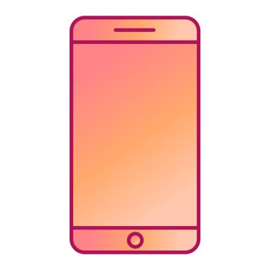 Ekran izole edilmiş vektör illüstrasyon tasarımına sahip akıllı telefon aygıtı