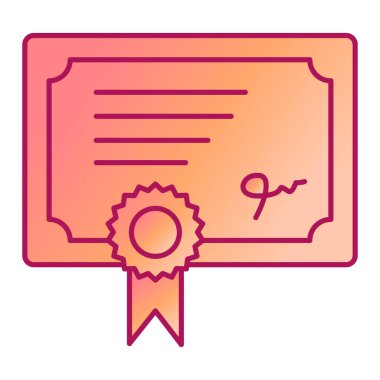 Üniversite ikonunun sertifikası. özet vektör illüstrasyonu