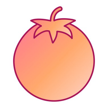 Domates ikonu. beyaz arkaplanda izole edilmiş web tasarımı için taze sebze çizimi çizimi