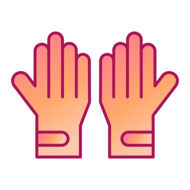 Eldiven simgesi vektör illüstrasyonu