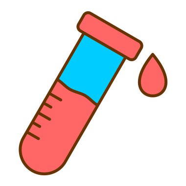 kan testi tüp ikonu vektör çizimi tasarımı