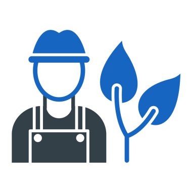 Bitkili bir bahçıvanın vektör çizimi