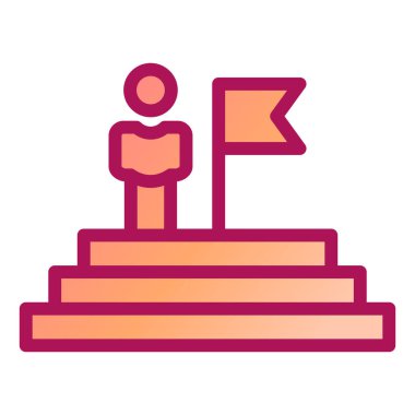 Podyum. Web simgesi basit illüstrasyon