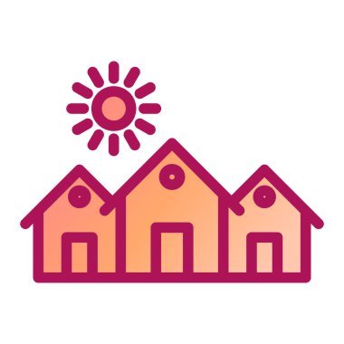 ev simgesi vektör illüstrasyonu