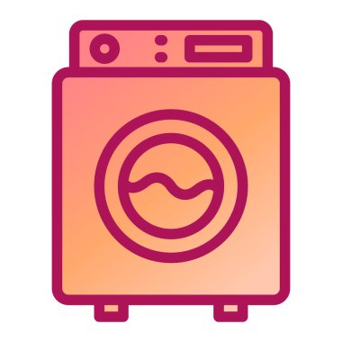 Çamaşır. Web simgesi basit illüstrasyon