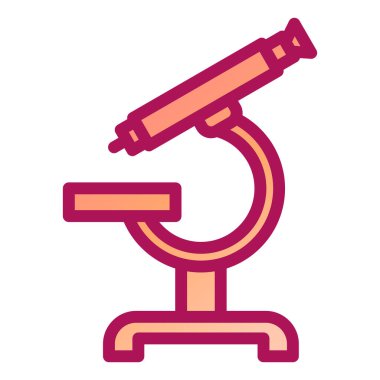 Mikroskop. Web simgesi basit illüstrasyon