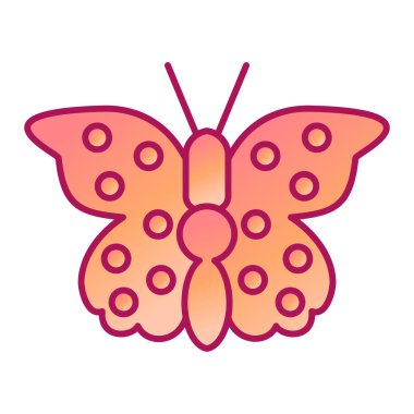 Kelebek simgesi vektör illüstrasyon tasarımı