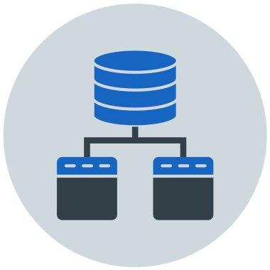 veritabanı. Web simgesi basit illüstrasyon