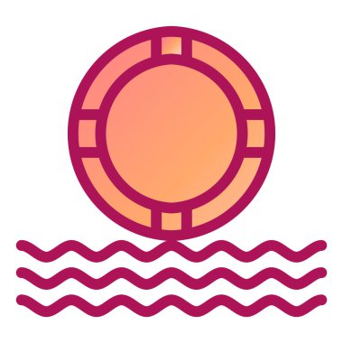 yüzme havuzu vektör simgesi