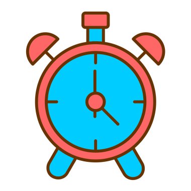 Alarm saati simgesi vektör çizimi tasarımı