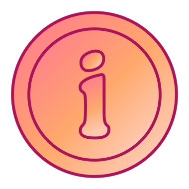 Tek izole edilmiş bilgi ikonunun vektör illüstrasyonu