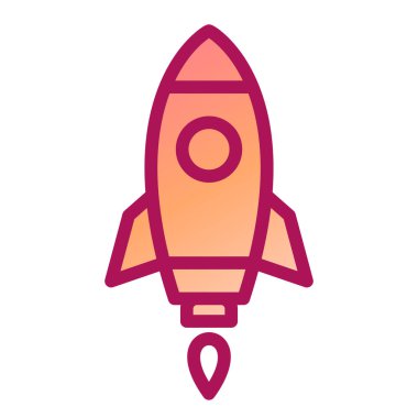 roket ikonu vektör illüstrasyonu