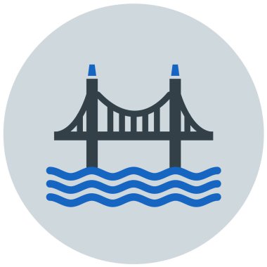 Köprü. Web simgesi basit illüstrasyon