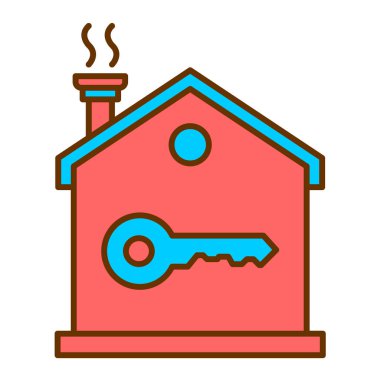 ev anahtarı ikon vektör illüstrasyonu