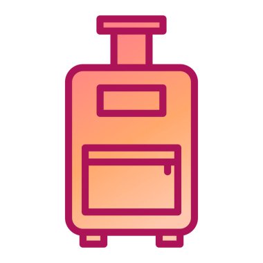 bavul modern simge vektör illüstrasyonu