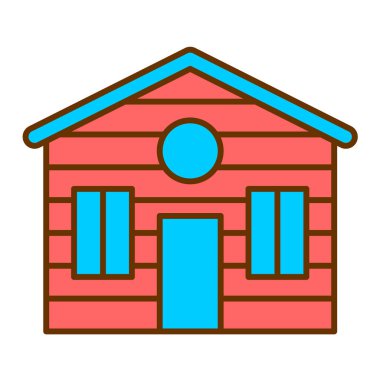 Ev. Web simgesi basit illüstrasyon