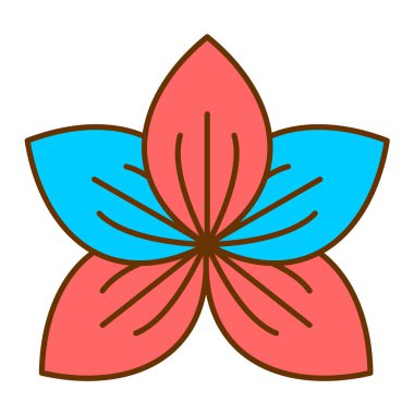 çiçek simgesi vektör illüstrasyonu