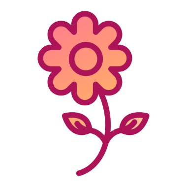 çiçek simgesi vektör illüstrasyonu
