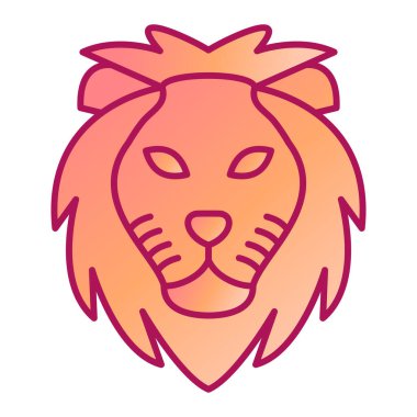Aslan başlı maskot vektör illüstrasyonu