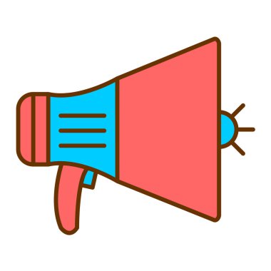 Megafon ikonu vektör illüstrasyonu