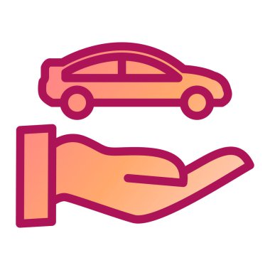 Araba sigortası. Web simgesi