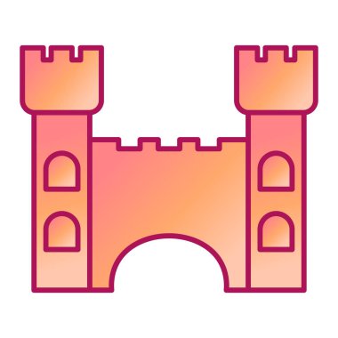 castrle modern simge vektör illüstrasyonu 