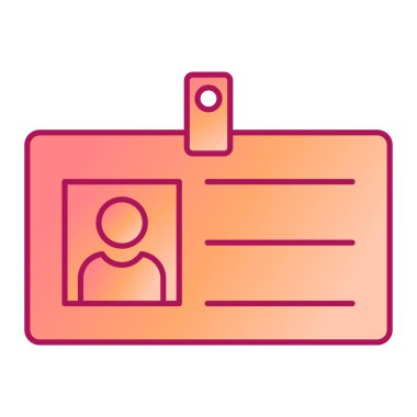 Kimlik kartı simgesi, vektör illüstrasyonu