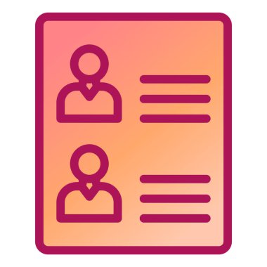 Kimlik kartı simgesi, vektör illüstrasyonu