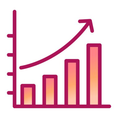 bar grafik ikonu vektörü. Grafik işareti. izole edilmiş sembol çizimi