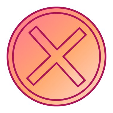 Bir haçla izole edilmiş kırmızı düğmenin gösterimi