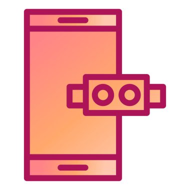 Cep telefonu simgesi, vektör illüstrasyonu