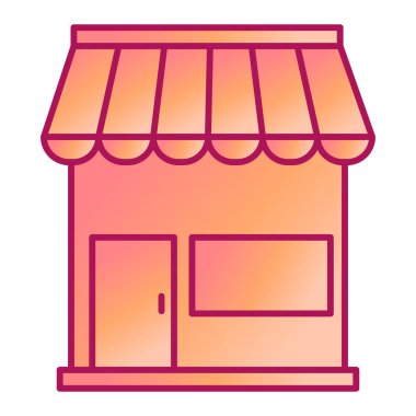 Dükkan. Web simgesi vektör illüstrasyonu