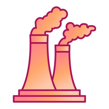 Fabrika baca ikonu vektör illüstrasyonu