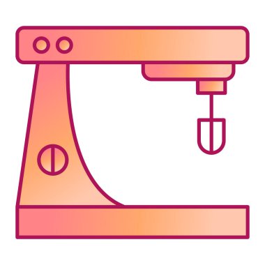 Mutfak karıştırıcı ikonu. Web için elektrikli matkap vektör simgelerinin özet çizimi