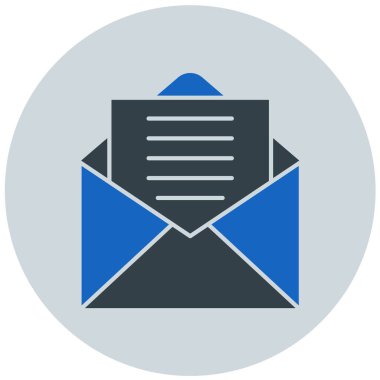 Mektup. Web simgesi basit illüstrasyon