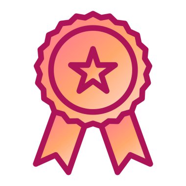 Madalya ikon vektör illüstrasyonu