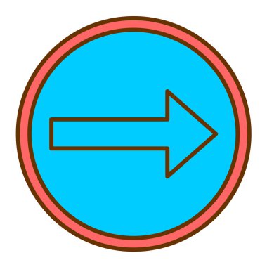 Eğilim biçimi izole edilmiş arkaplanda ok simgesi