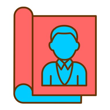 Elinde kitap olan bir iş adamının vektör çizimi