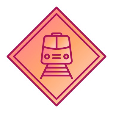 tren bileti modern simge vektör illüstrasyonu