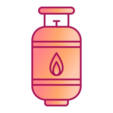 Yangın söndürme ikonu. Web için gaz yakıcı vektör simgelerinin özet çizimi