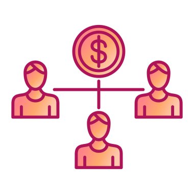 İş ve finans sektörü simgesi. vektör illüstrasyonu